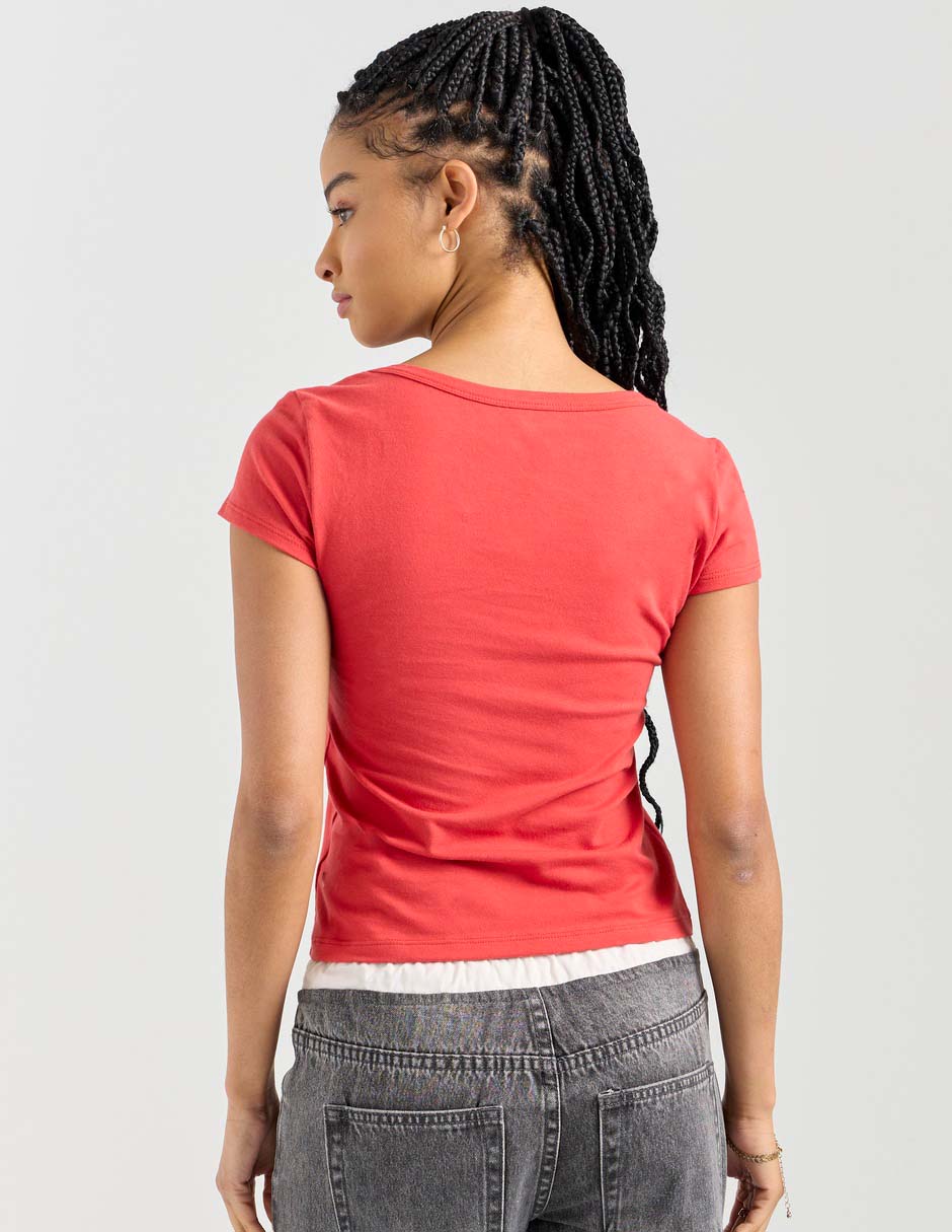 Playera manga corta cuello redondo mujer 4