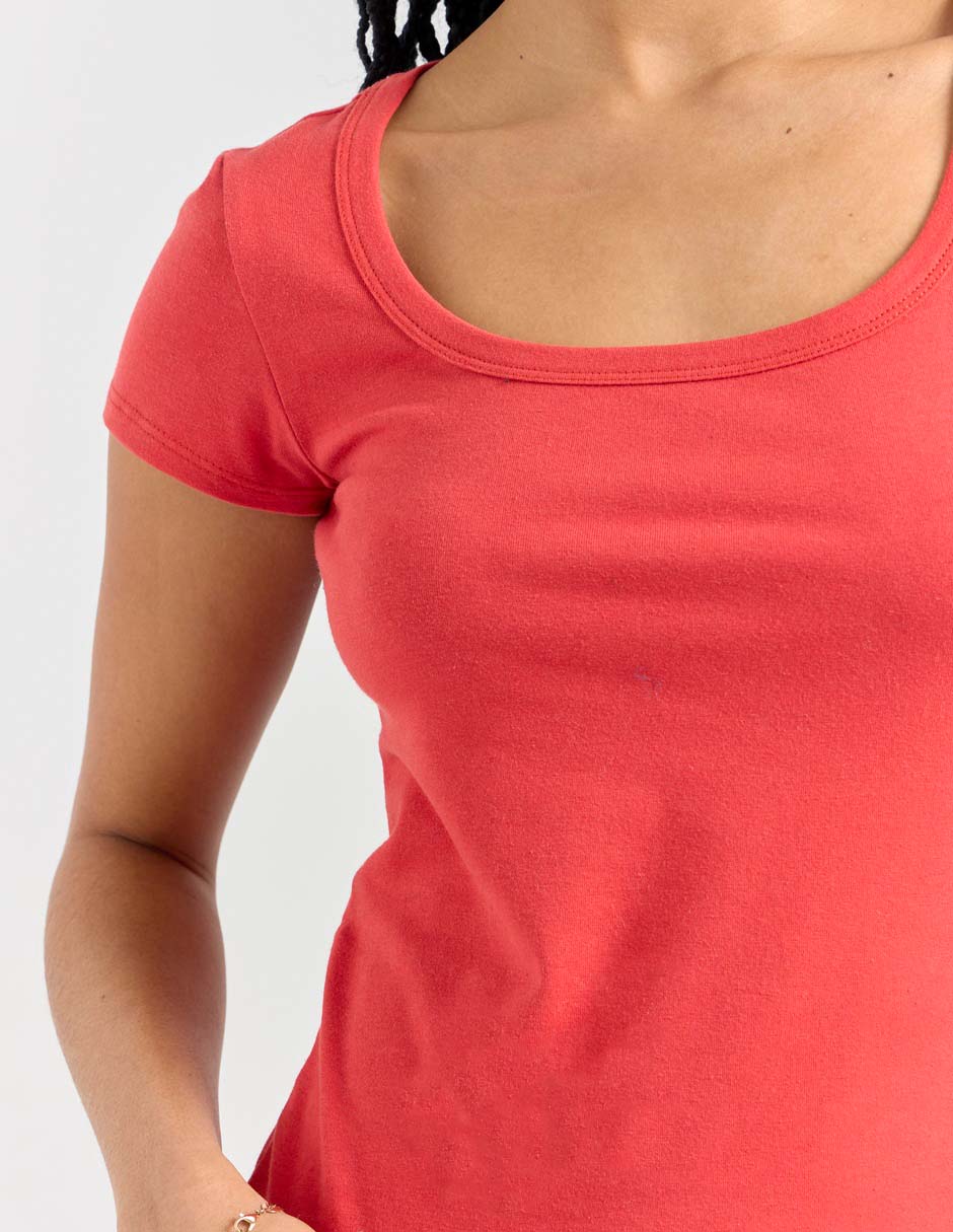 Playera manga corta cuello redondo mujer 2