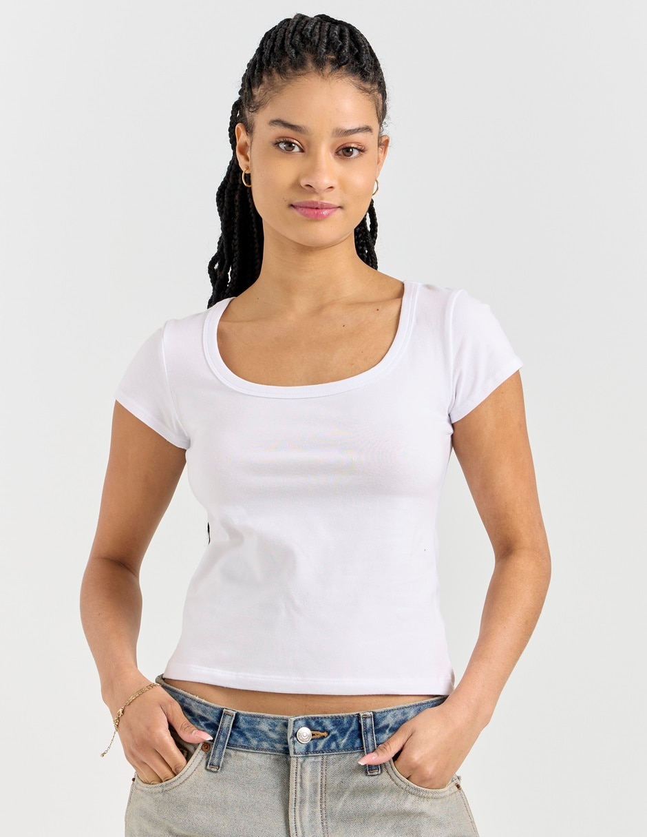 Playera manga corta Sexy Jeans cuello redondo para mujer