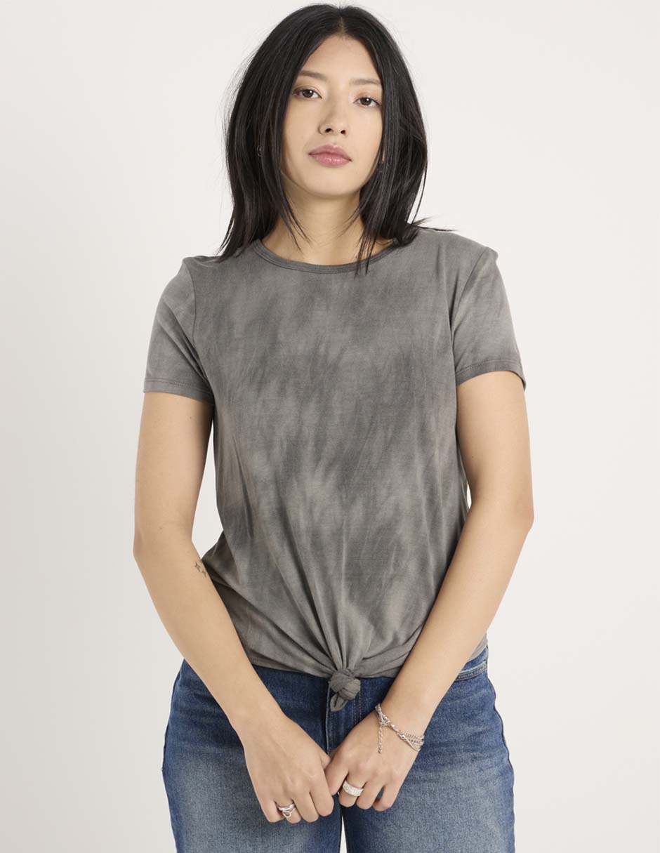 Playera manga corta cuello redondo para mujer 1