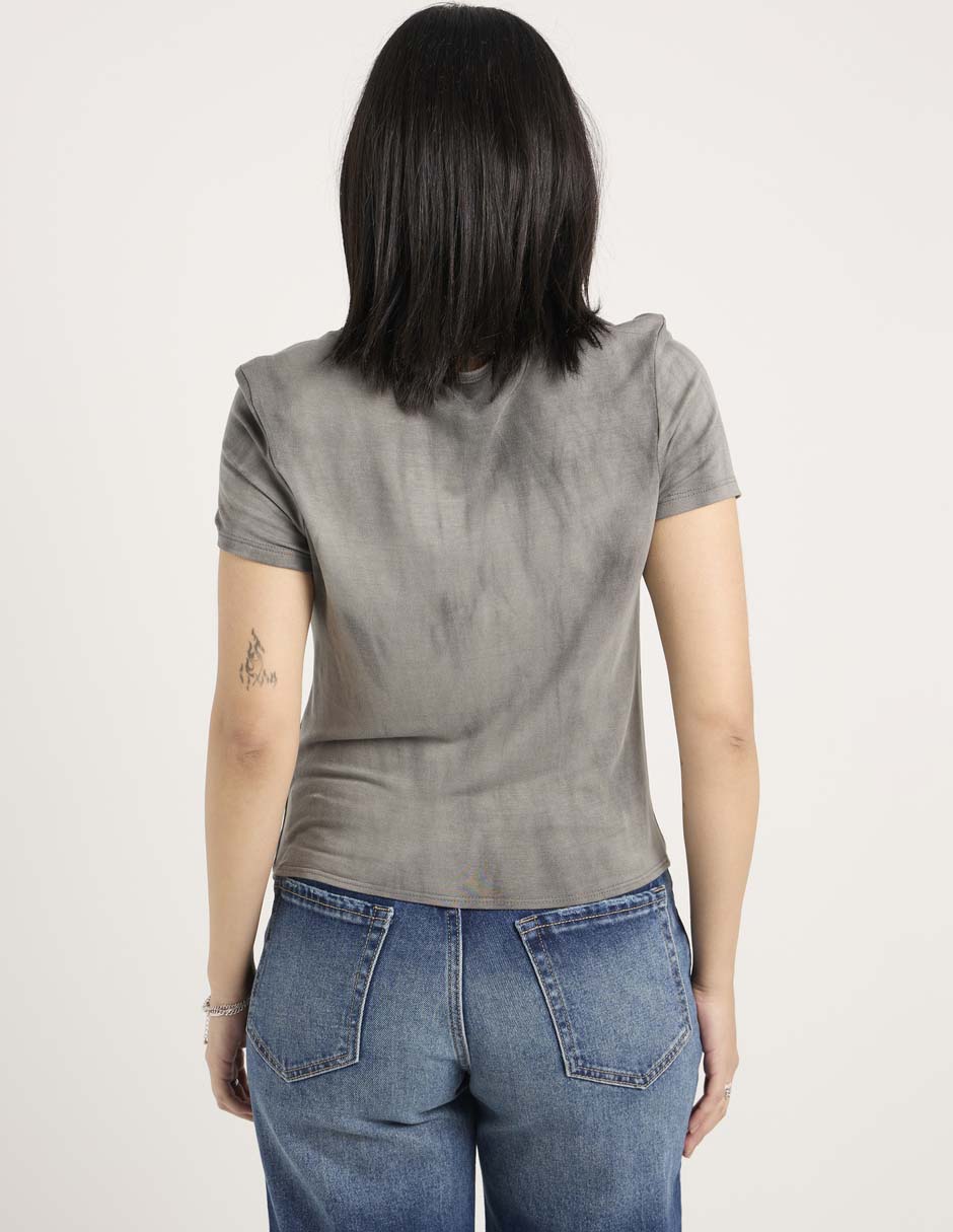 Playera manga corta cuello redondo para mujer 5