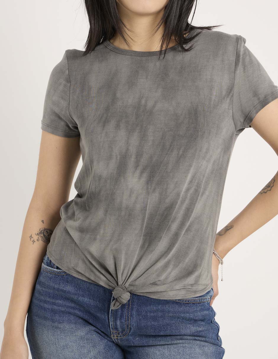 Playera manga corta cuello redondo para mujer 7