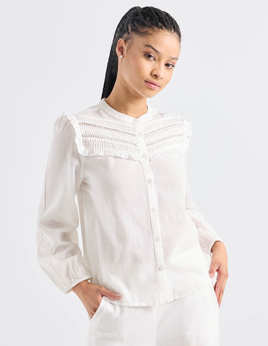 Blusa manga larga para mujer 7