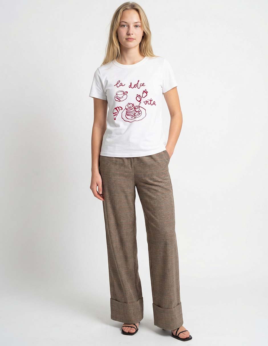 Playera manga corta cuello redondo para mujer 3