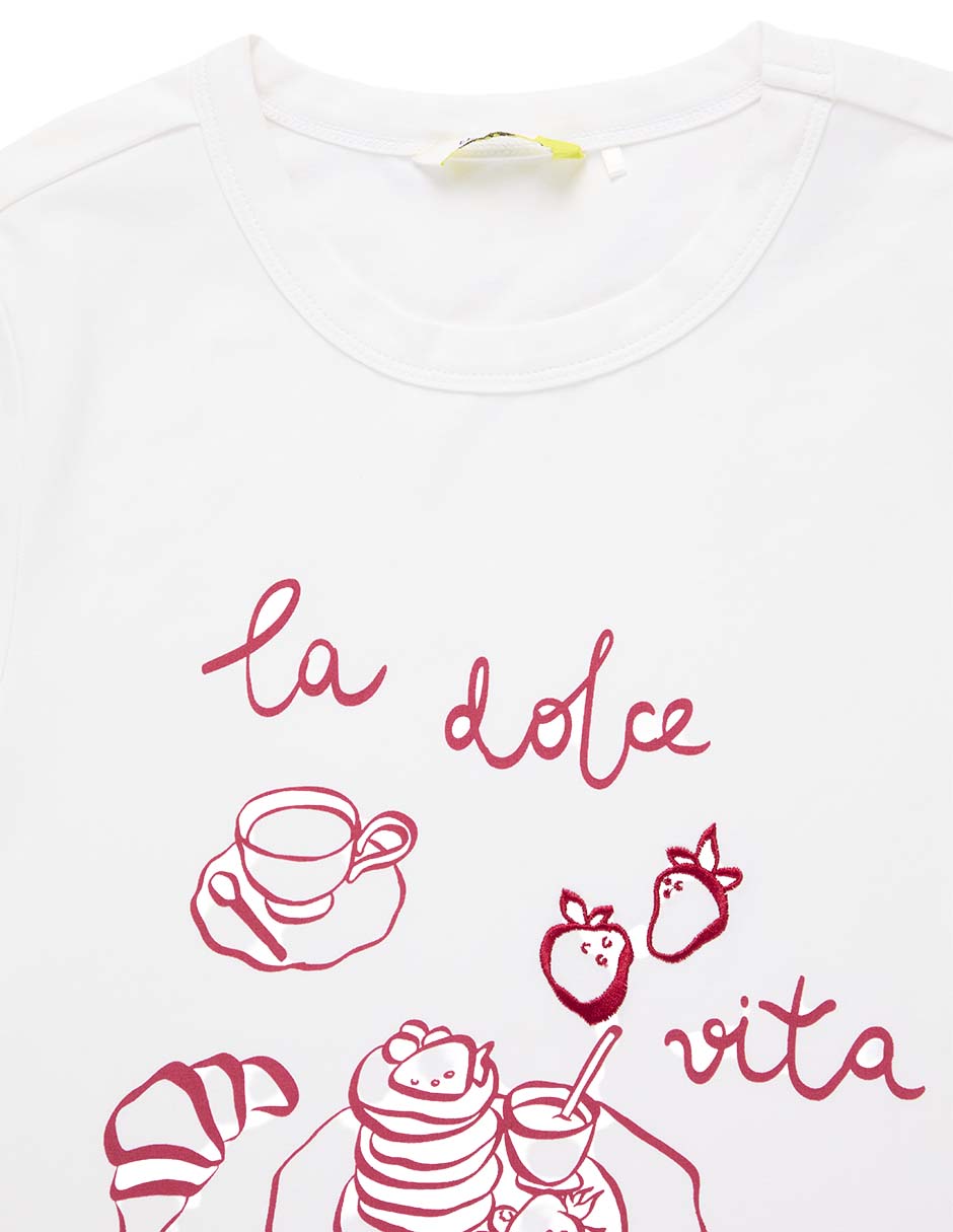 Playera manga corta cuello redondo para mujer 5