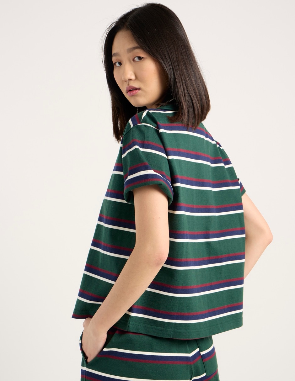 Blusa camisera manga corta para mujer 10