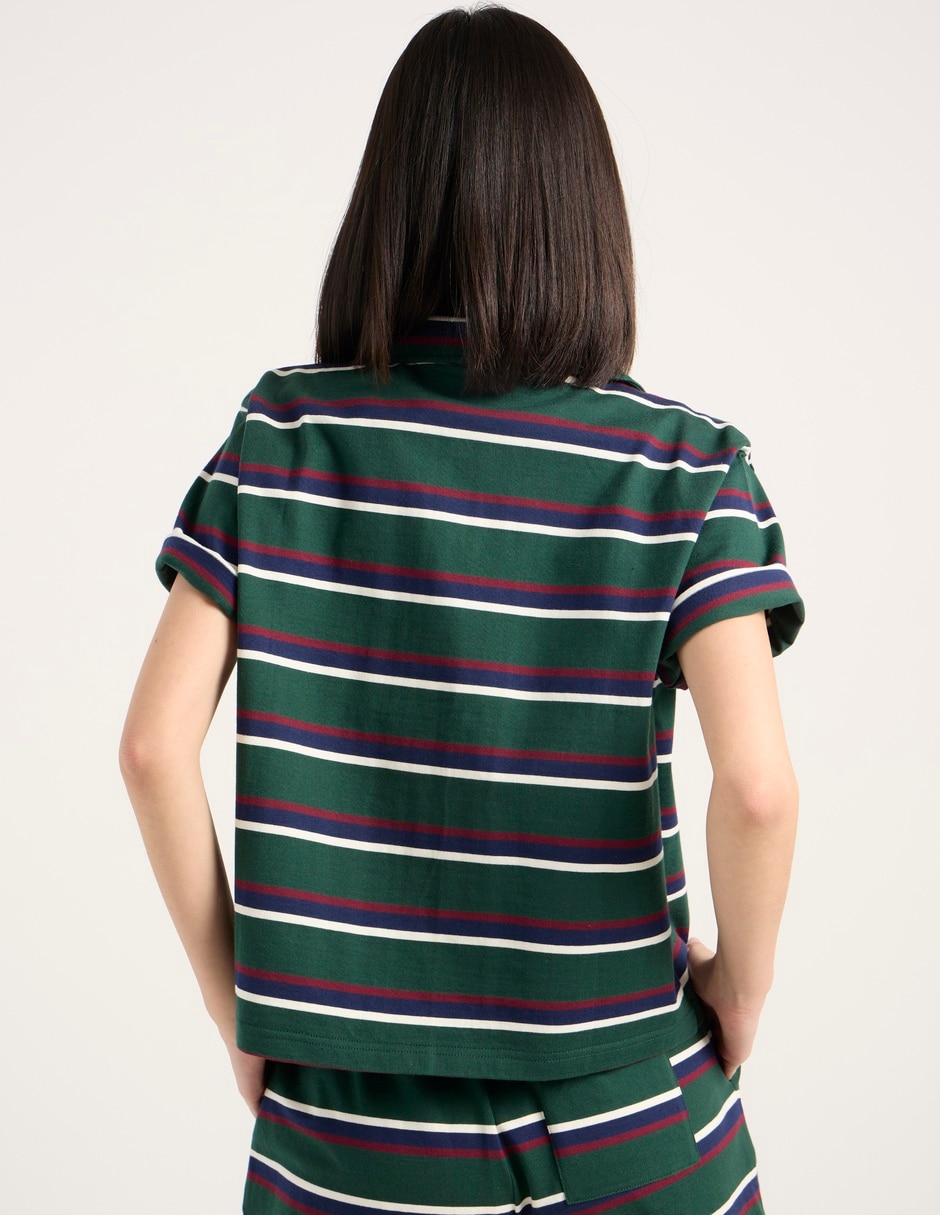 Blusa camisera manga corta para mujer 11