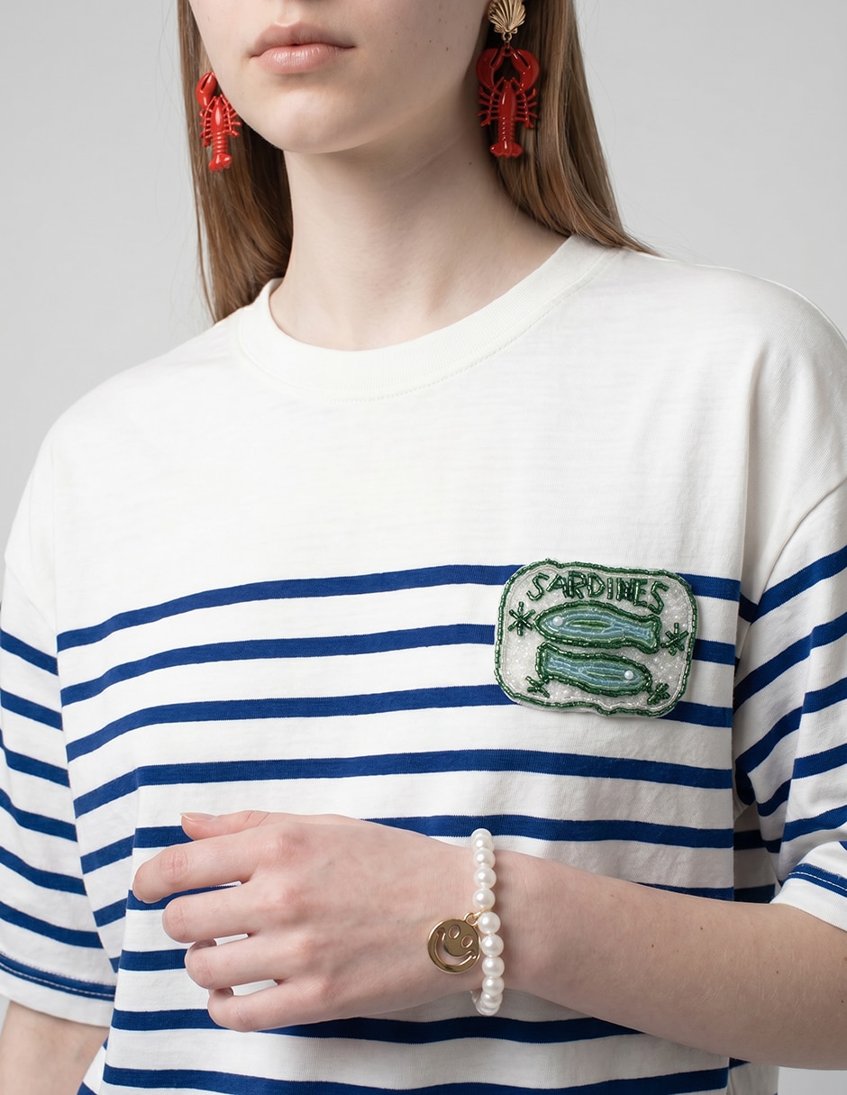 Playera manga corta cuello redondo para mujer 4