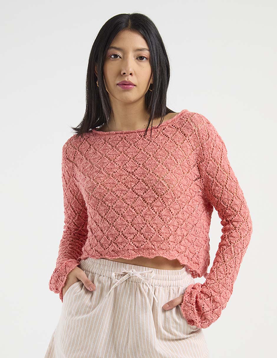 Suéter cuello redondo para mujer Suéter cuello redondo para mujer