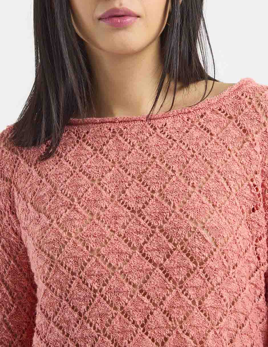 Suéter cuello redondo para mujer 4
