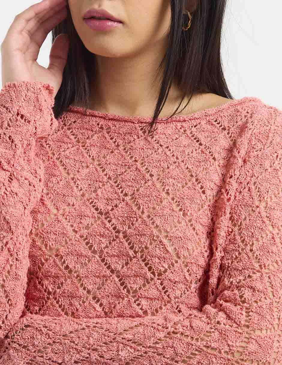 Suéter cuello redondo para mujer 2