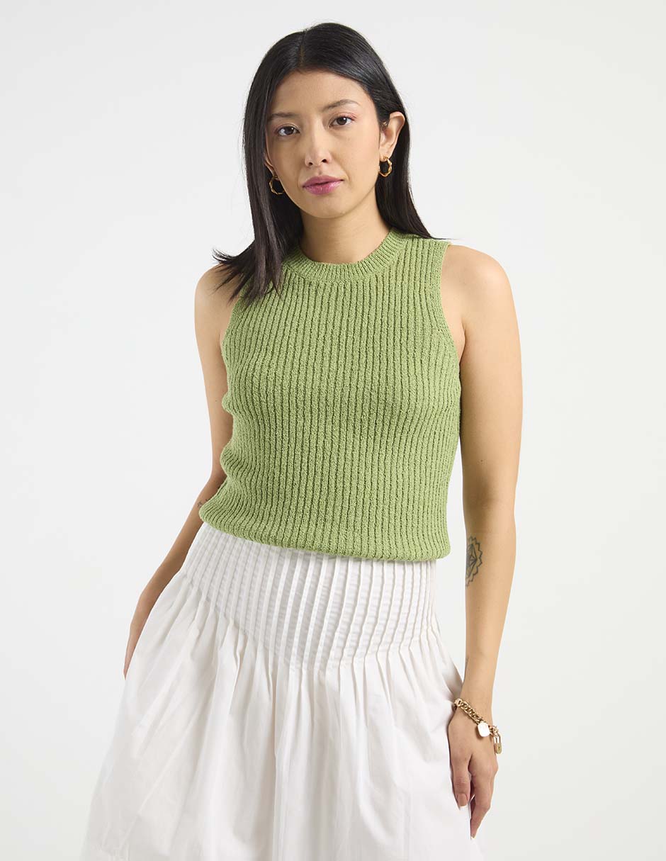 Top cuello redondo Top cuello redondo