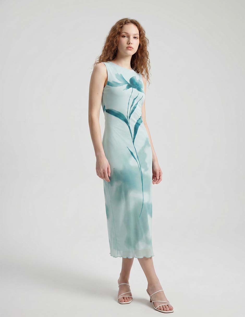 Vestido sin manga para mujer