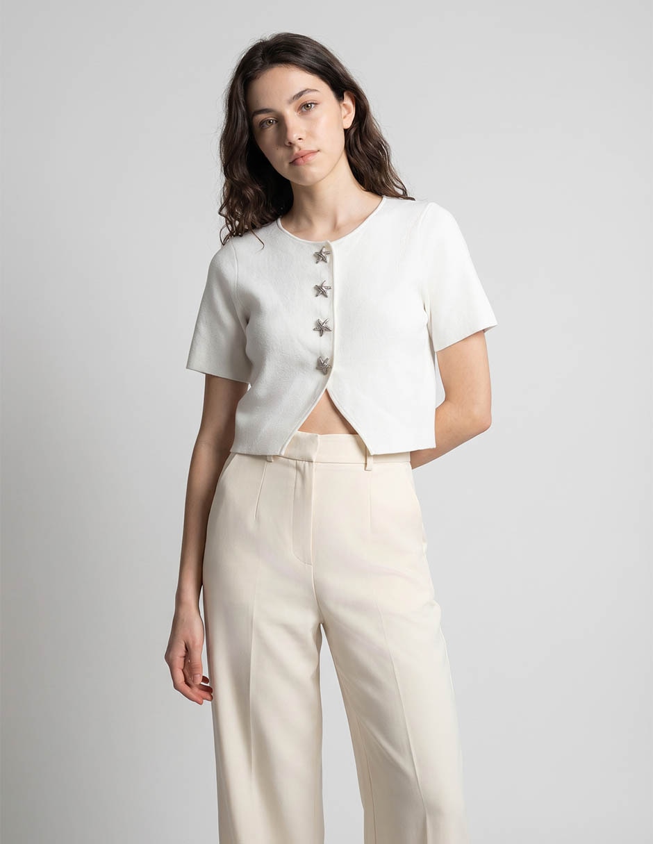 Blusa manga corta para mujer