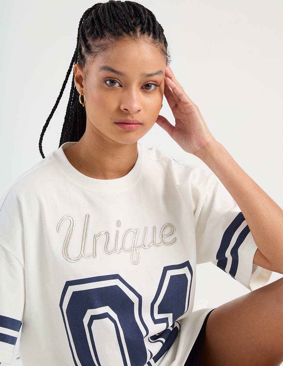 Playera manga corta cuello redondo para mujer Playera manga corta cuello redondo para mujer