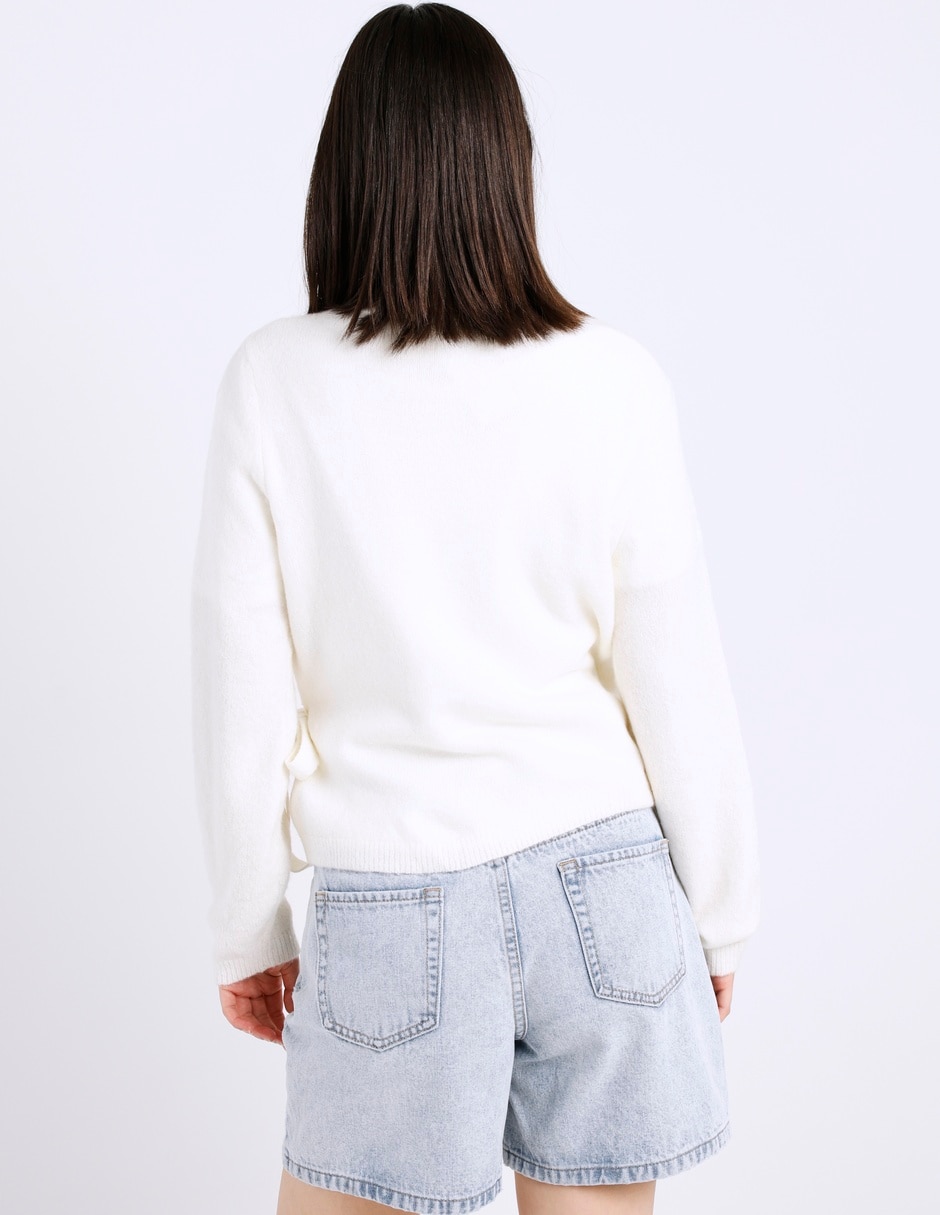 Suéter cuello con escote para mujer 6