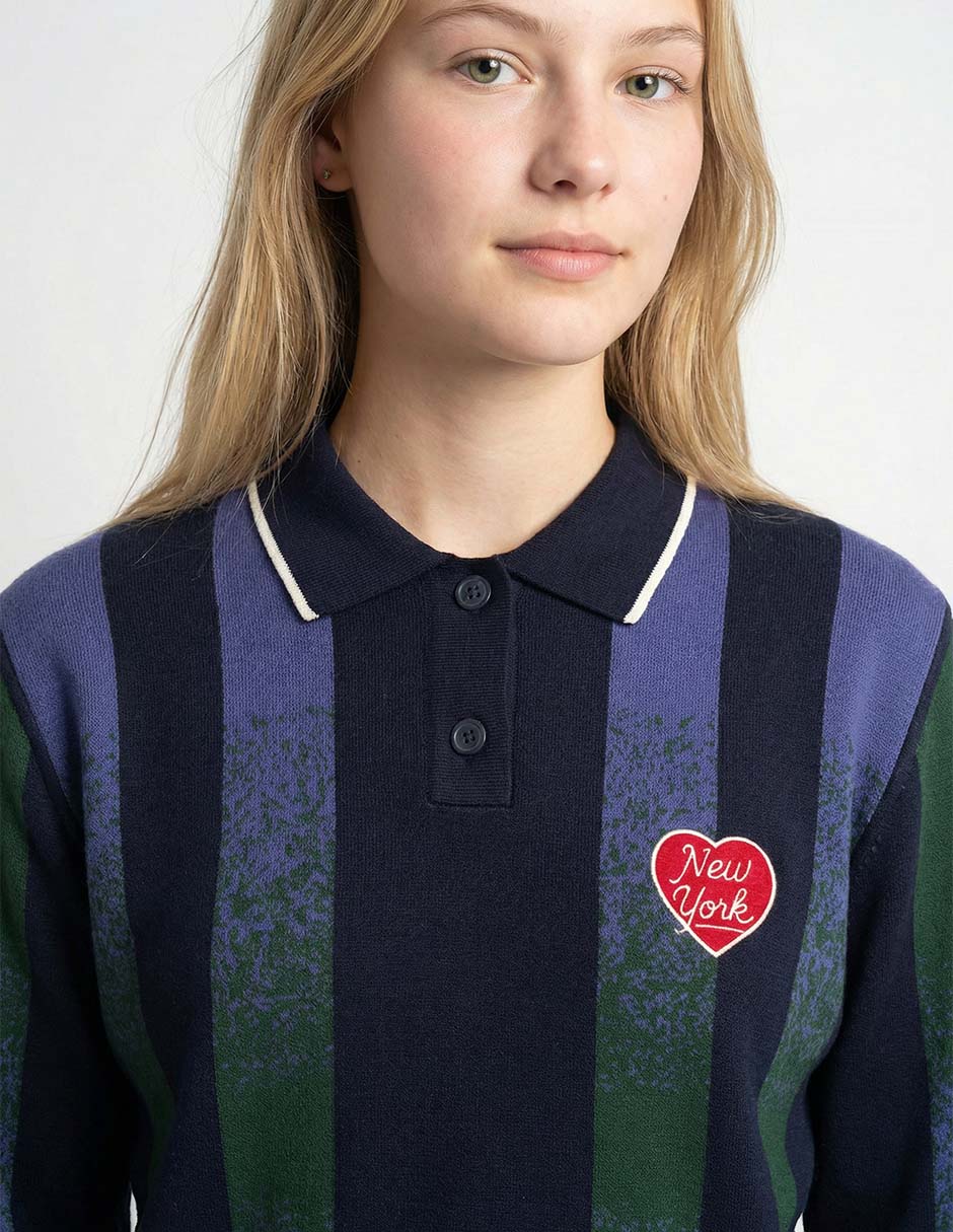 Suéter cuello polo para mujer
