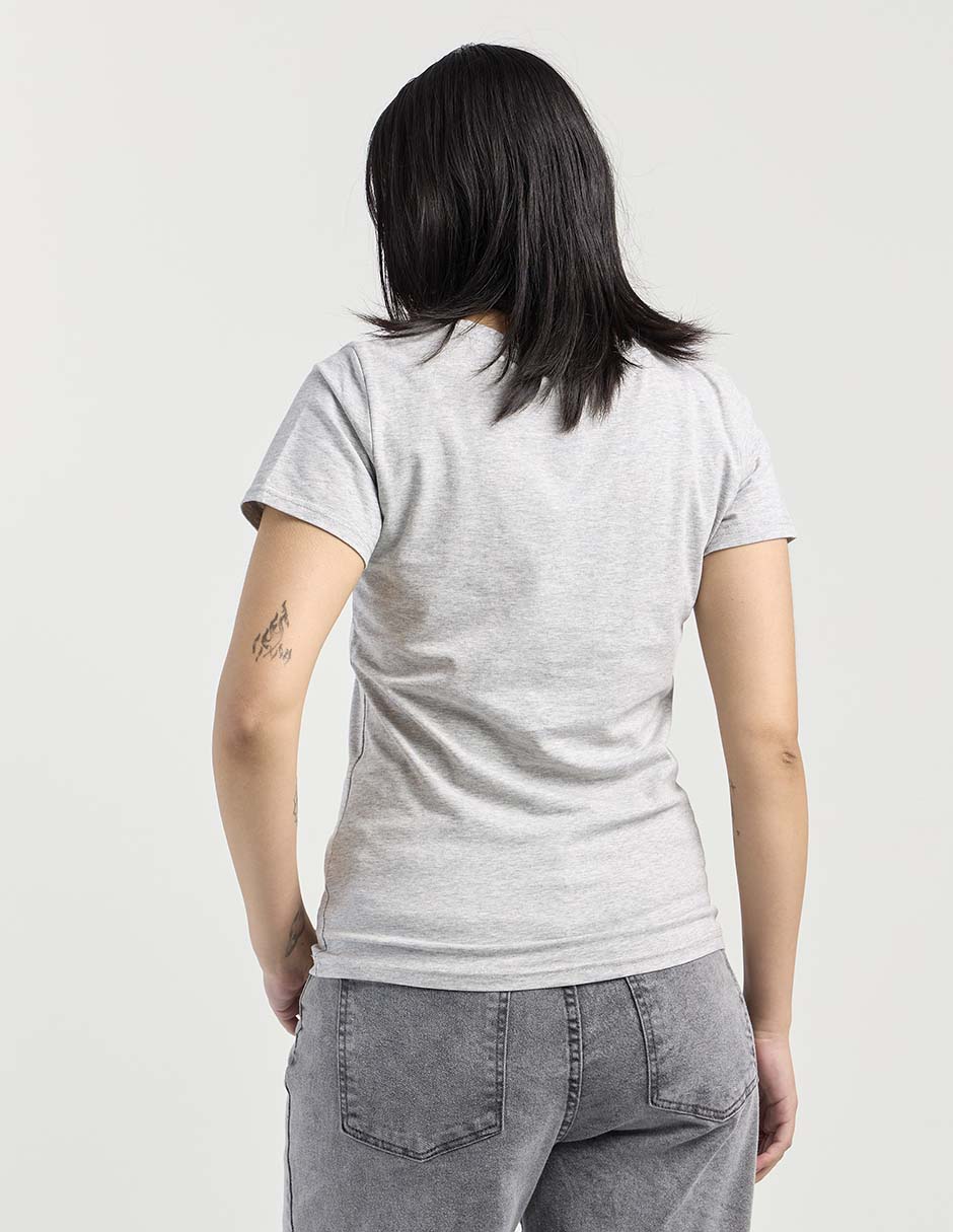 Playera manga corta cuello redondo para mujer 6