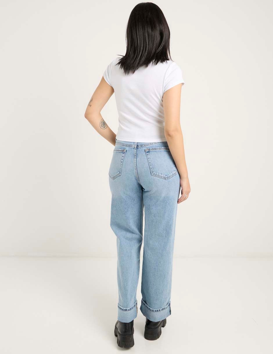 Jeans relaxed straight para mujer 5