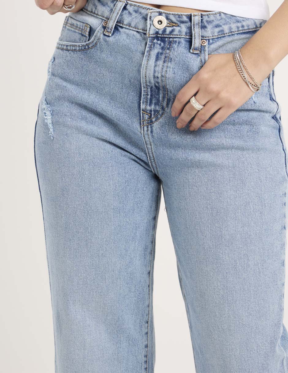 Jeans relaxed straight para mujer 7