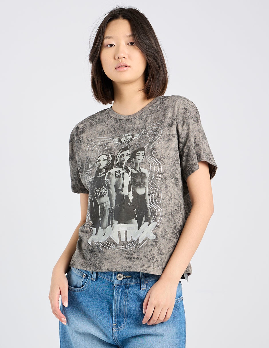 Playera manga corta cuello redondo para mujer 7