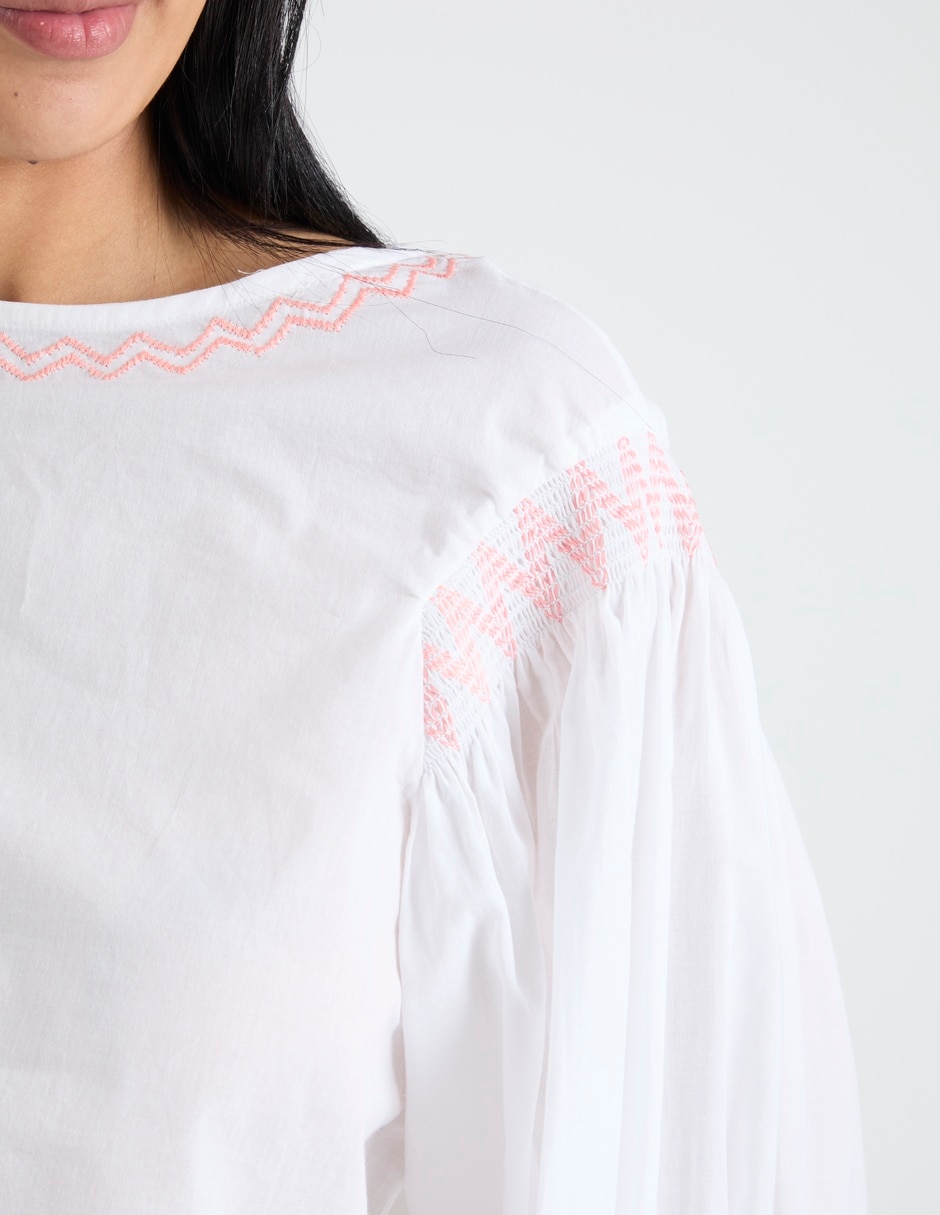 Blusa manga corta para mujer 4