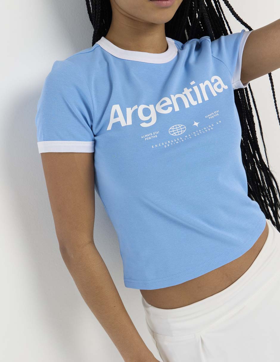 Playera manga corta cuello redondo para mujer 5