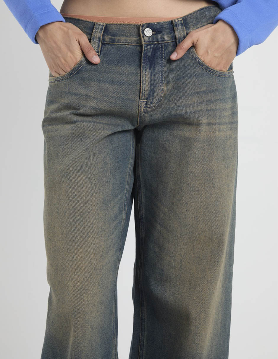 Jeans acampanado pacsun corte cintura para mujer