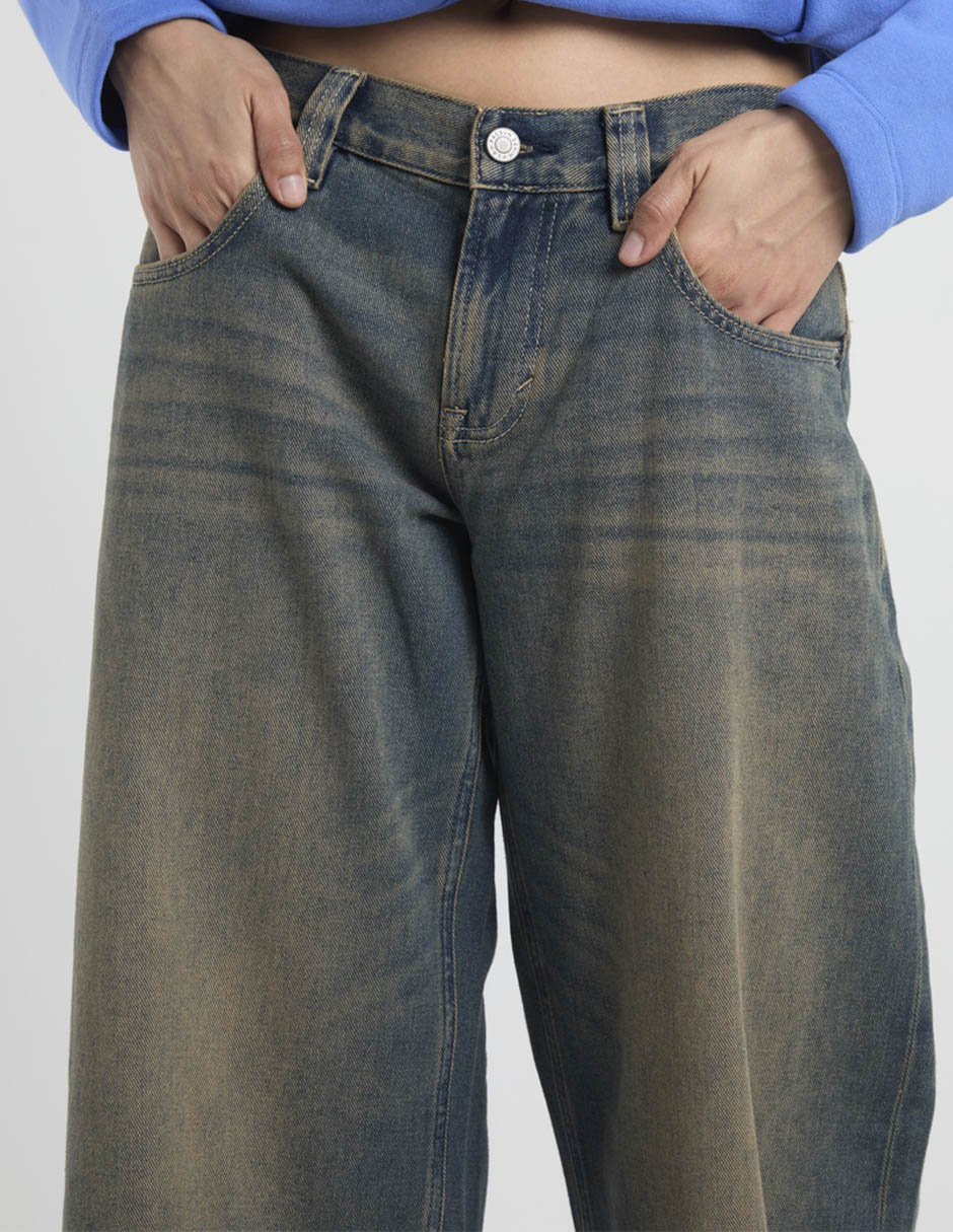 Jeans acampanado pacsun corte cintura para mujer