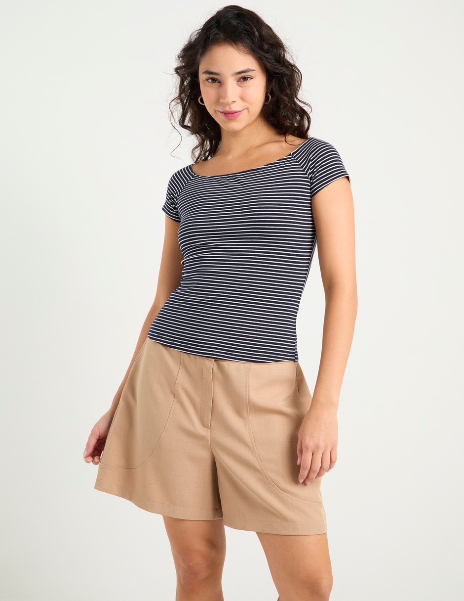 Blusa manga corta para mujer