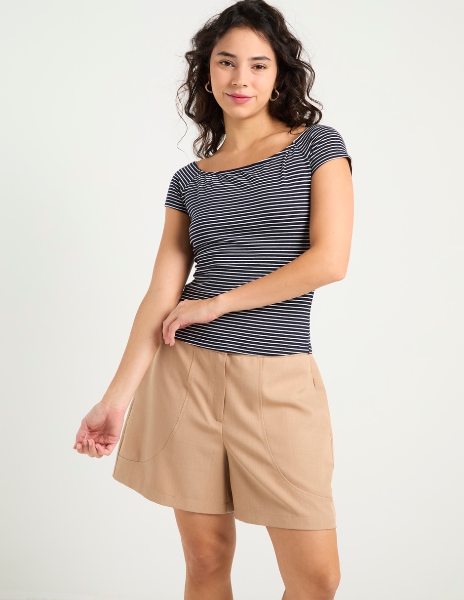 Blusa manga corta para mujer 7