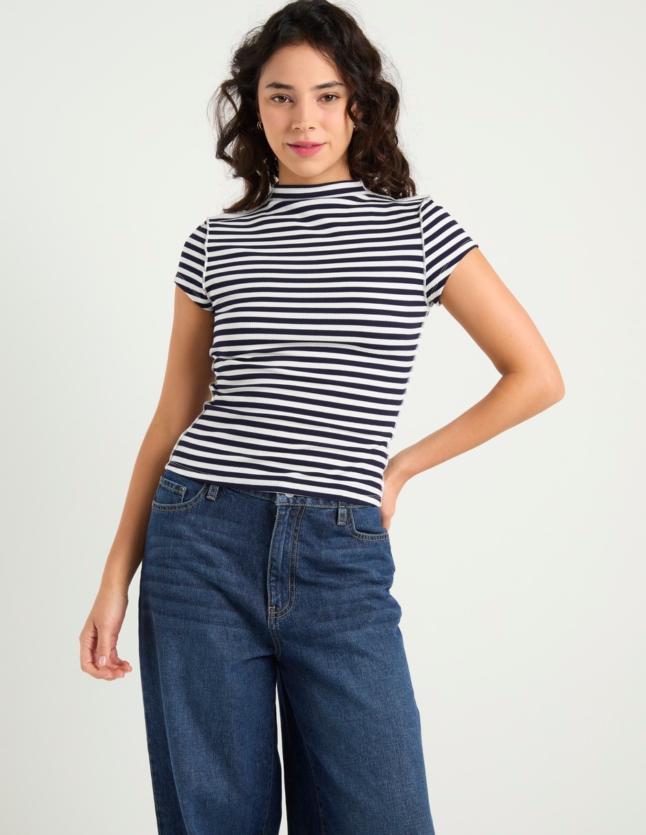 Blusa manga corta para mujer