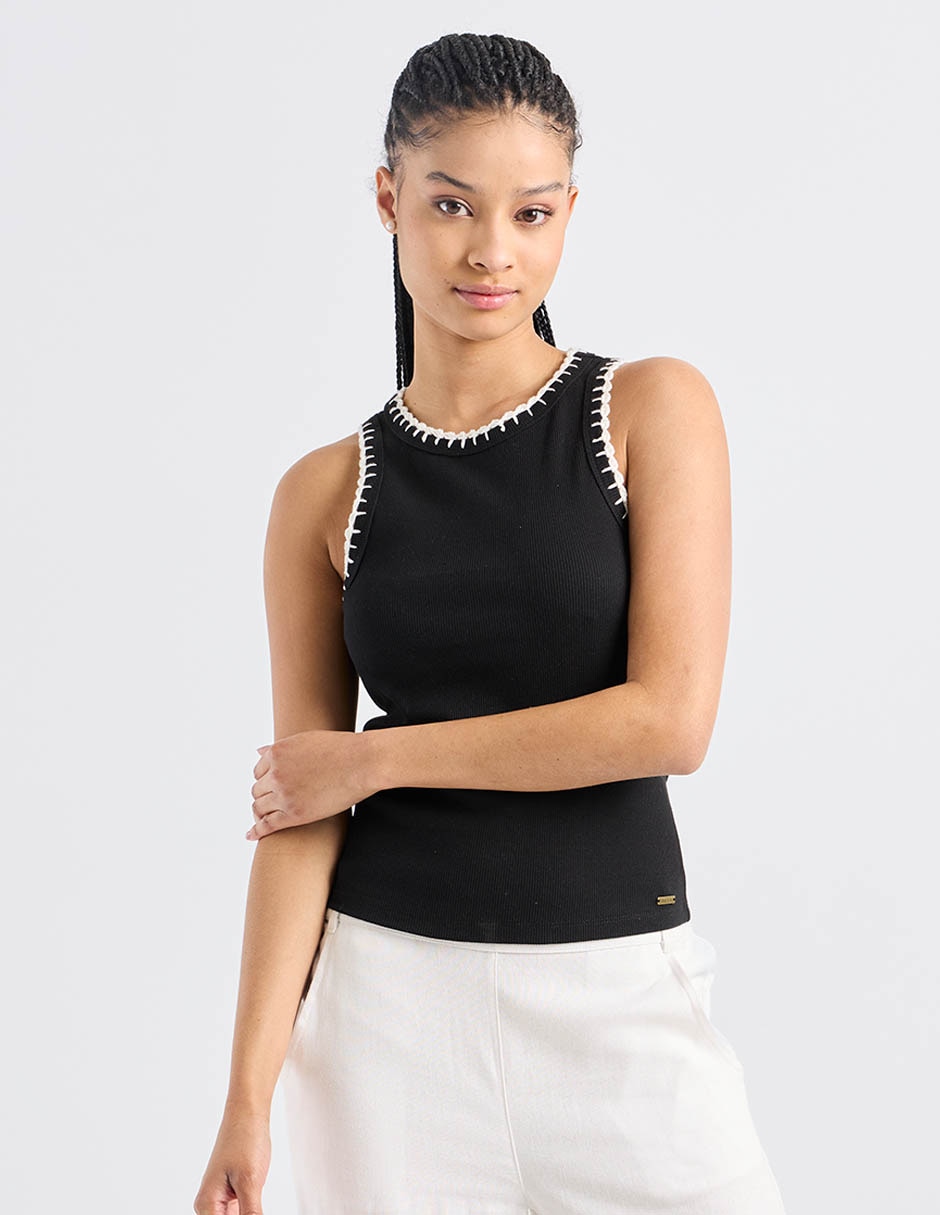Top cuello redondo tirante ancho 5