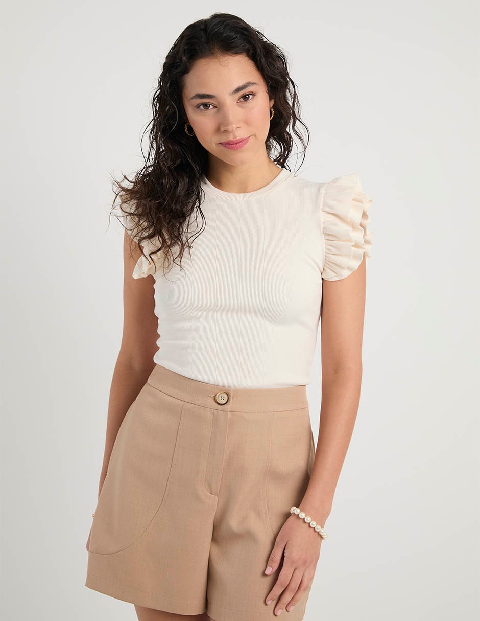 Blusa manga corta para mujer 8