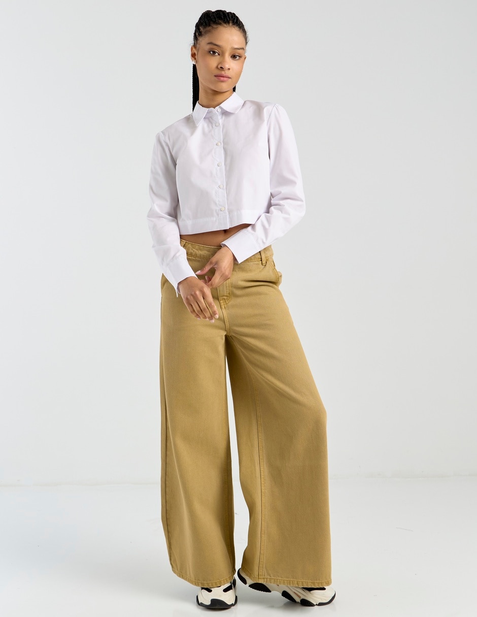 Blusa camisera manga larga para mujer 7