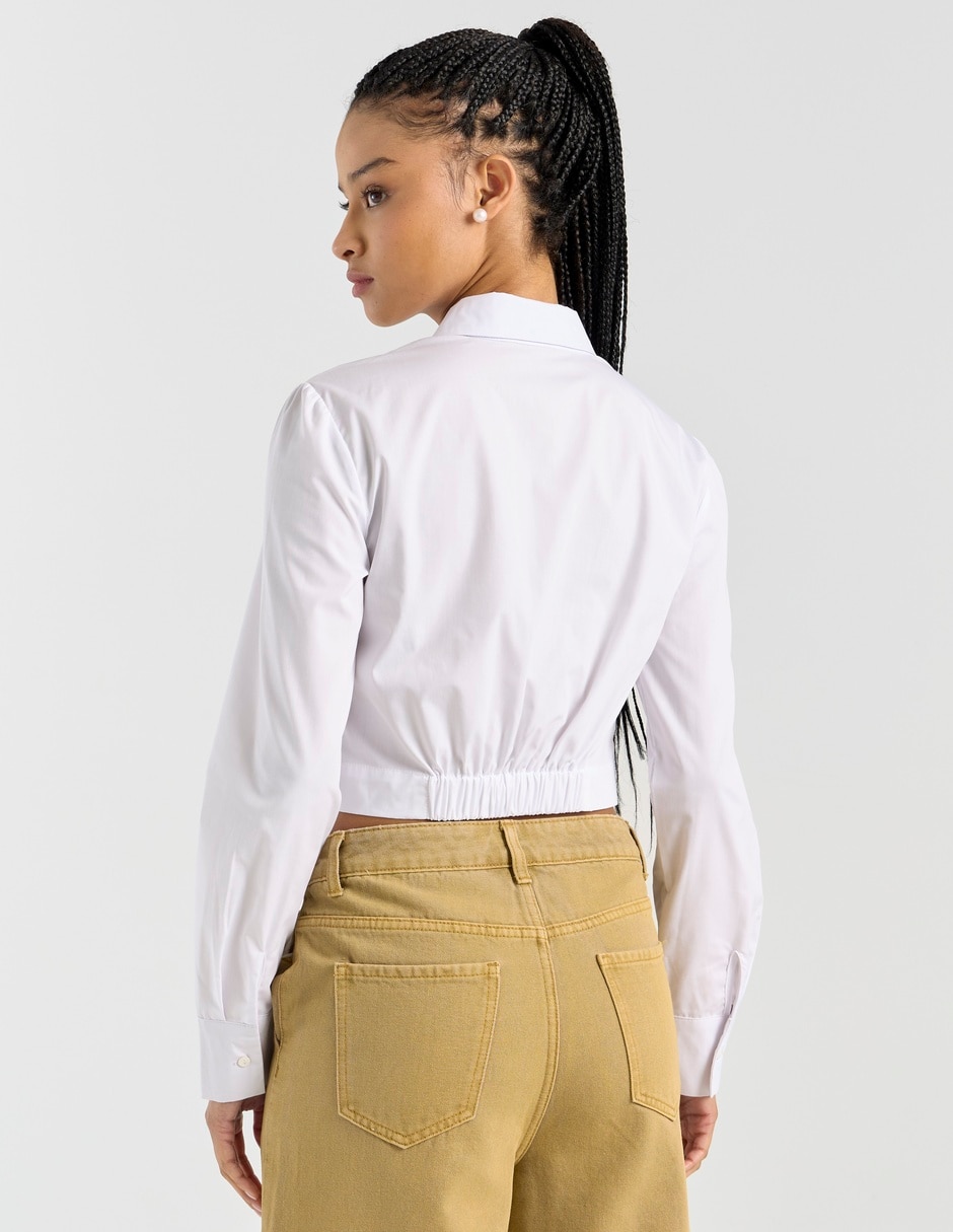 Blusa camisera manga larga para mujer 9