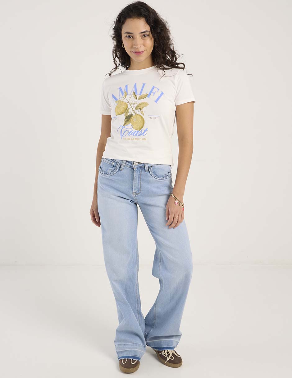 Playera manga corta Biography cuello redondo para mujer