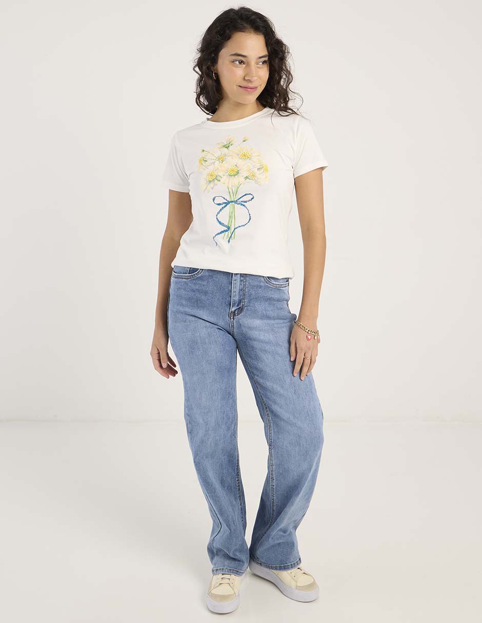 Playera manga corta Biography cuello redondo para mujer