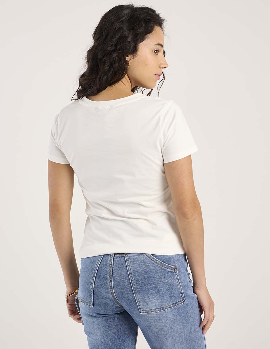 Playera manga corta Biography cuello redondo para mujer