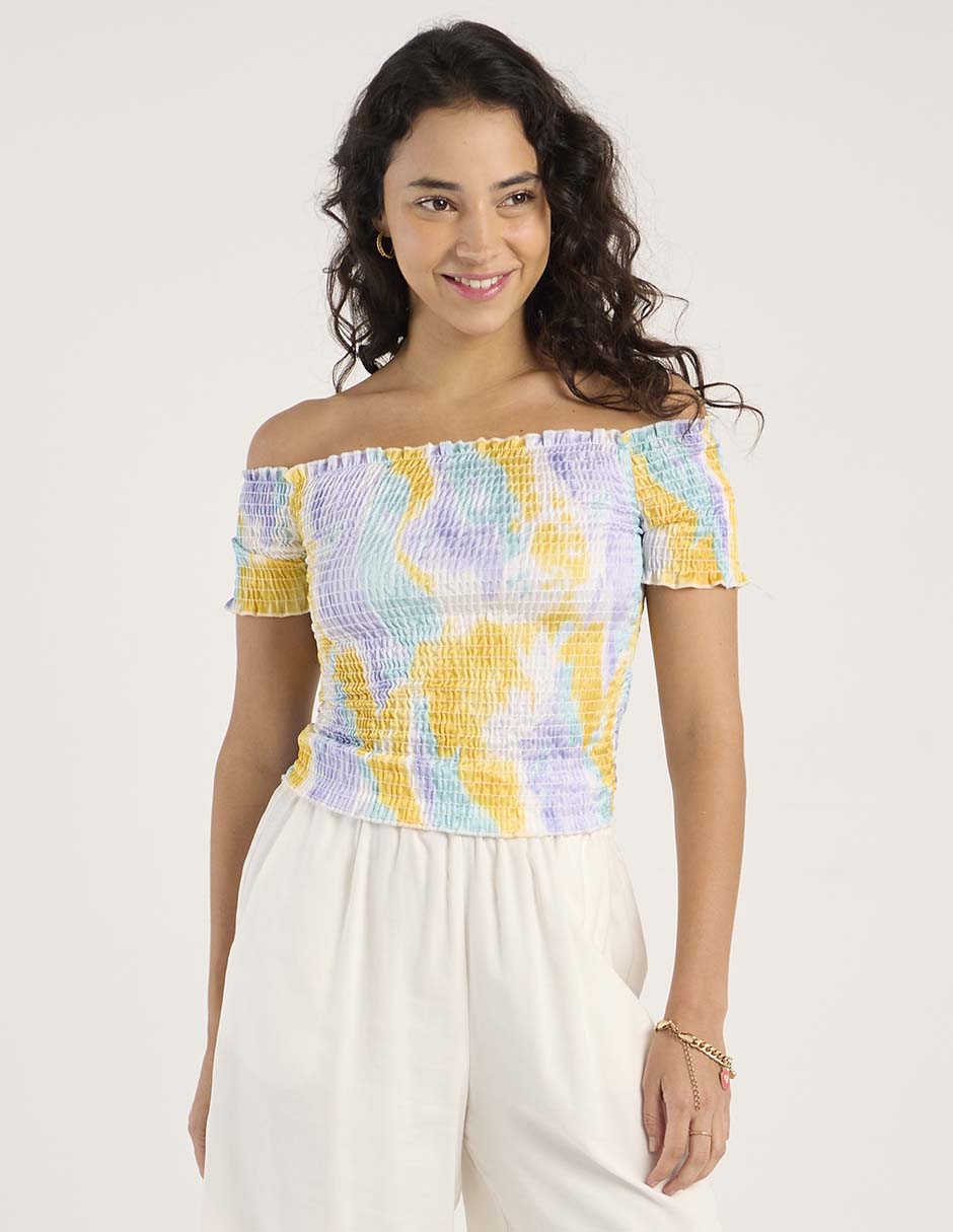 Blusa manga corta para mujer 7