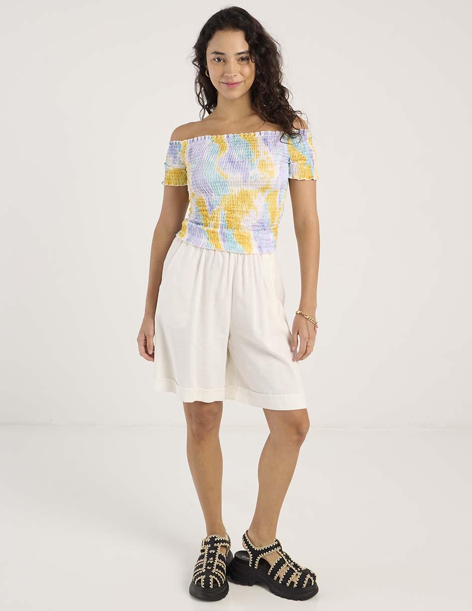 Blusa manga corta para mujer 8