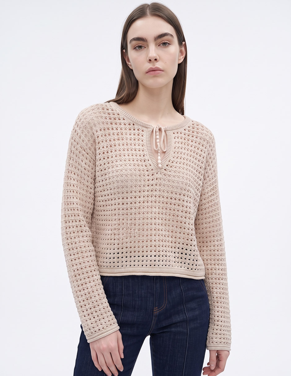 Suéter cuello redondo para mujer Suéter cuello redondo para mujer