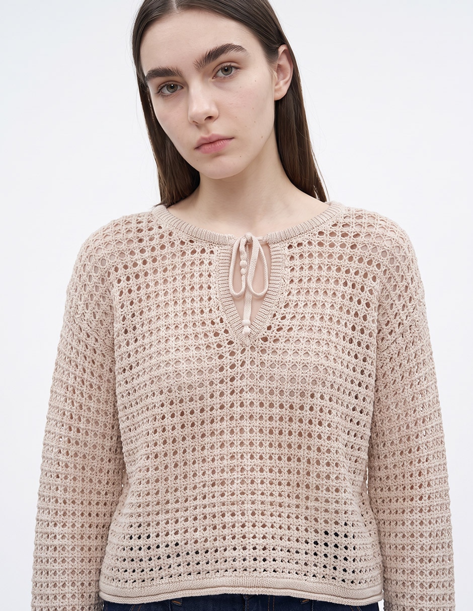 Suéter cuello redondo para mujer 2