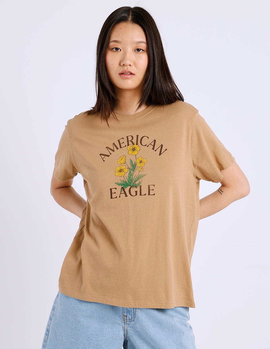 Playera manga corta cuello redondo para mujer