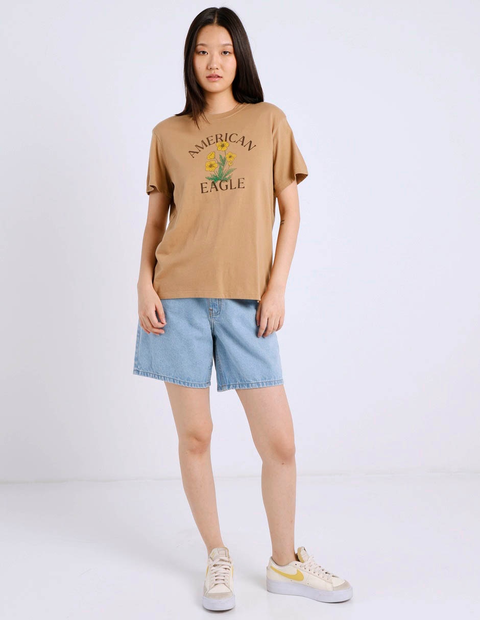 Playera manga corta cuello redondo para mujer 3