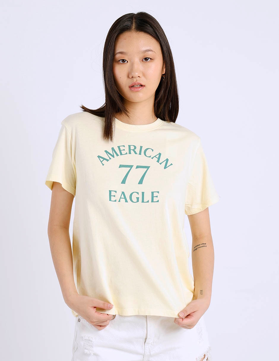 Playera manga corta cuello redondo para mujer