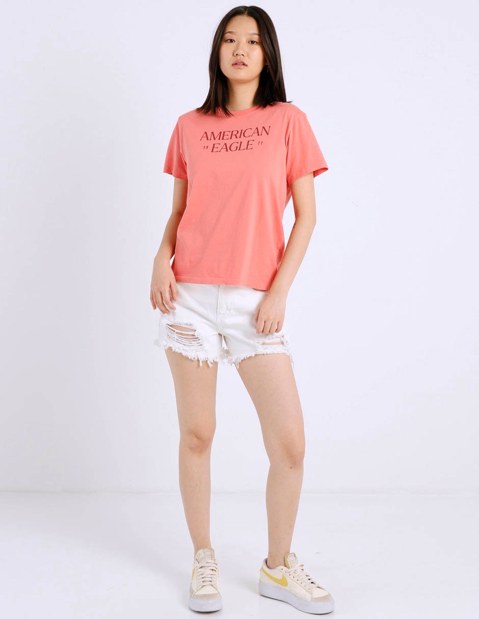 Playera manga corta american eagle cuello redondo para mujer