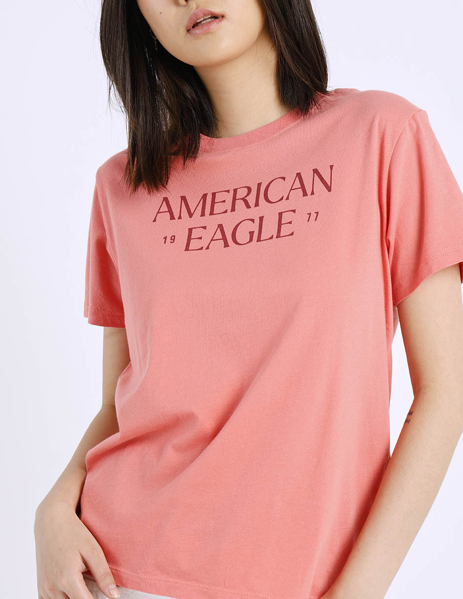 Playera manga corta american eagle cuello redondo para mujer
