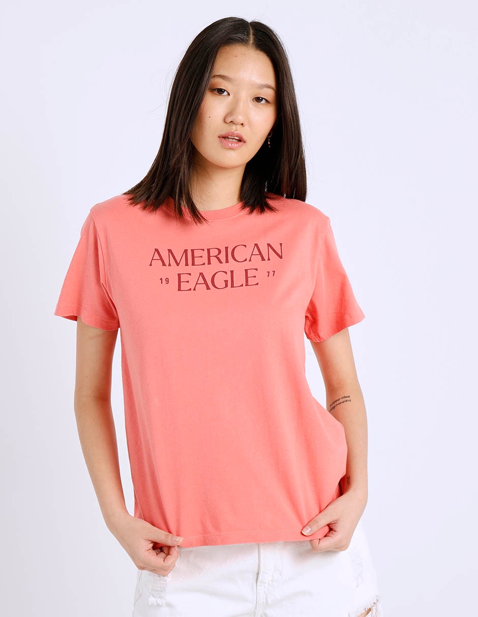 Playera manga corta cuello redondo para mujer