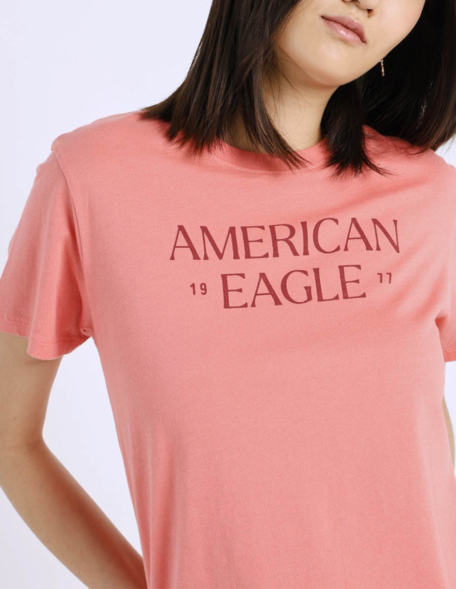 Playera manga corta American Eagle cuello redondo para mujer